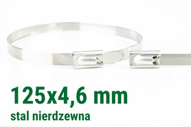 Opaska zaciskowa stal nierdzewna 125 x 4,6 mm 10szt
