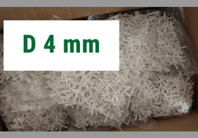 Krzyżyki dystansowe duże PPT 4 mm 100 szt